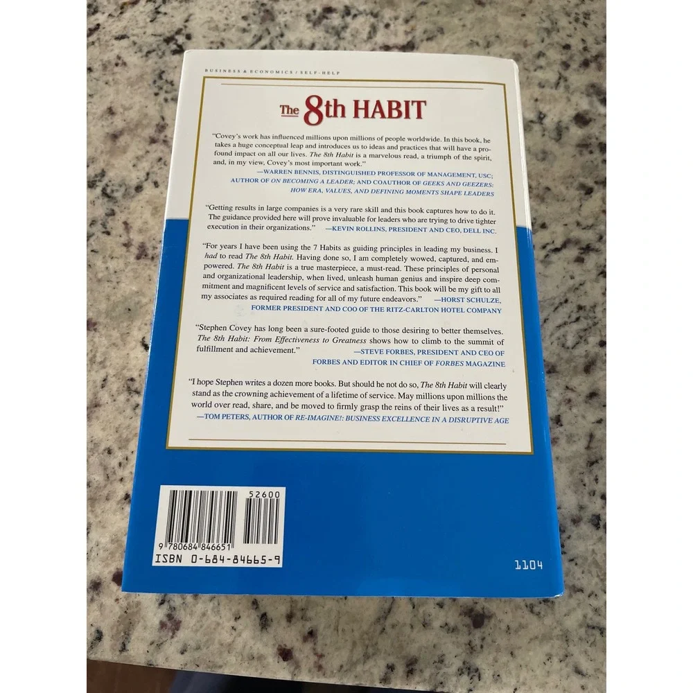 The 8th Habit From Effectiveness to Greatness by Stephen R Covey Book‎ with DVD